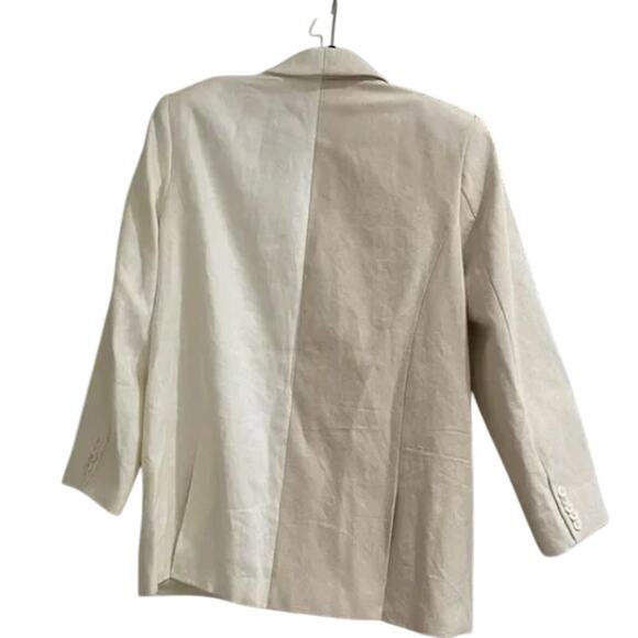 L'Academie The Ashley Blazer in Beige & Ivory – NWT Size Small - Picture 7 of 8